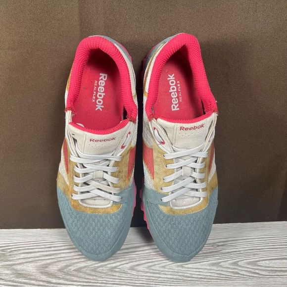 Reebok Real Flex Womens Pink Multi Running Shoe Athletic Sneaker Size 6.5 - Picture 6 of 8